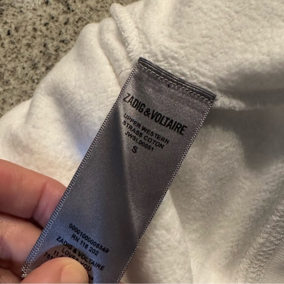 Zadig & Voltaire Western Strass Love Sweatshirt. - Picture 4 of 7